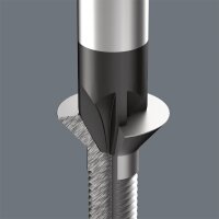 Pozidriv-Schraubendreher mit Schlagkappe Wera 918 SPZ Kraftform Plus-Serie 900, Klinge durchgehend mit Sechskant, PZ2 x 100 mm