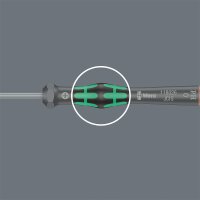 Feinmechanik-Schlitz-Schraubendreher Wera 2035 Serie Kraftform Micro, Drehkappe, Black Point-Spitze, SL3,0 x 0,50 x 80 mm