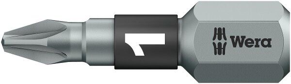 Pozidriv-Bit Wera 855/1 BTZ mit 1/4"-Antrieb, kurz, Zähhart mit BiTorsions-Zone, PZ2 x 25 mm