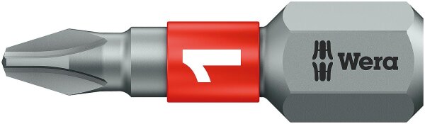 Phillips-Bit Wera 851/1 BTZ mit 1/4"-Antrieb, kurz, Zähhart mit BiTorsions-Zone, PH1 x 25 mm