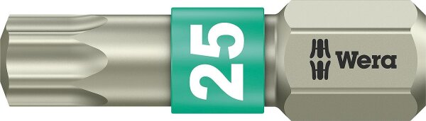 Torx®-Bit Wera 3867/1 TS mit 1/4"-Antrieb, kurz, Edelstahl mit Torsions-Zone, T15 x 25 mm