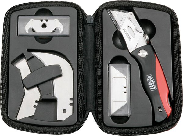 Cuttermesserset BESSEY DBKPH-Set inkl. 19 Trapezklingen und Tasche