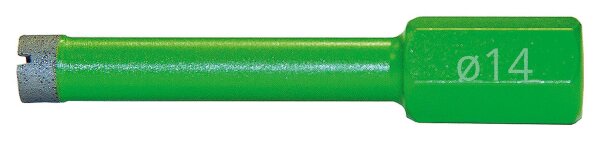 Fliesenhohlbohrkrone D=14,0x60 mm zum Bohren in Feinsteinzeug und Naturstein
