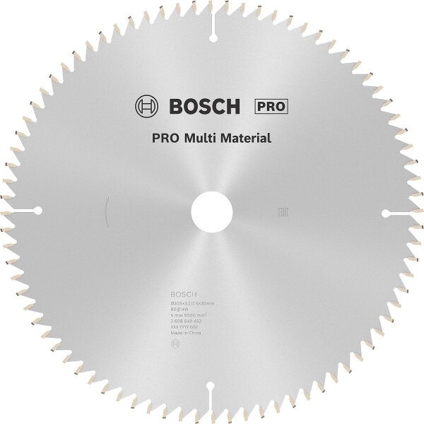 Kreissägeblätter BOSCH D= 305 x 30 mm, 80 Zähne zum Sägen von Aluminium