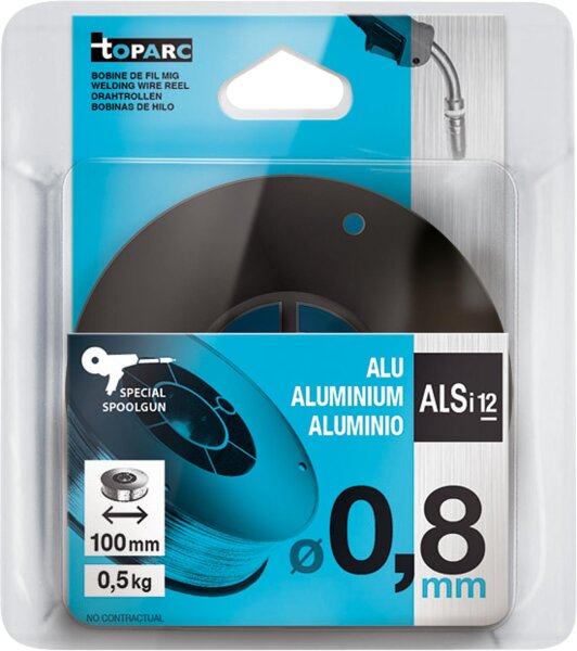 Massivdrahtspule Aluminium Ø 0,8 mm, Spulen-Ø 100 mm, AISi12