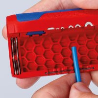 Wellrohrabschneider KNIPEX TwistCut für Wellrohre Ø 12x32 mm mit Abisolierfunktion