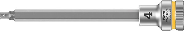 Innensechskant-Steckschlüsseleinsatz Wera 8740 B HF Bitnuss mit 3/8"-Antrieb, metrisch, lang, mit Haltefunktion, SW 9,0 x 100 mm
