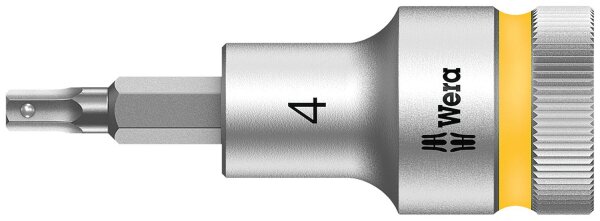 Innensechskant-Steckschlüsseleinsatz Wera 8740 C HF Bitnuss mit 1/2"-Antrieb, metrisch, kurz, mit Haltefunktion, SW 8,0 x 60 mm