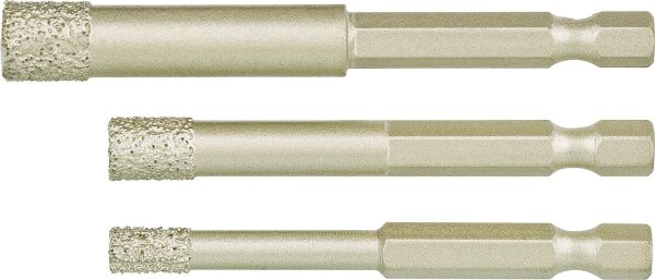 Fliesenbohrkronenset HELLER® 3-tlg Diamant CeraExpert Accuspeed Ø 6/8/10 mm