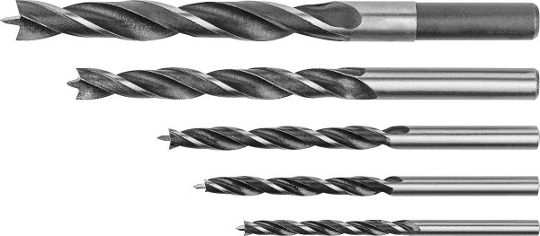 Holzspiralbohrerset HELLER® CV 5-tlg Ø 4/5/6/8/10 mm