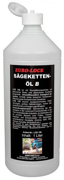 Sägekettenöl EURO-LOCK LOS 156, biologisch abbaubar 1l Flasche