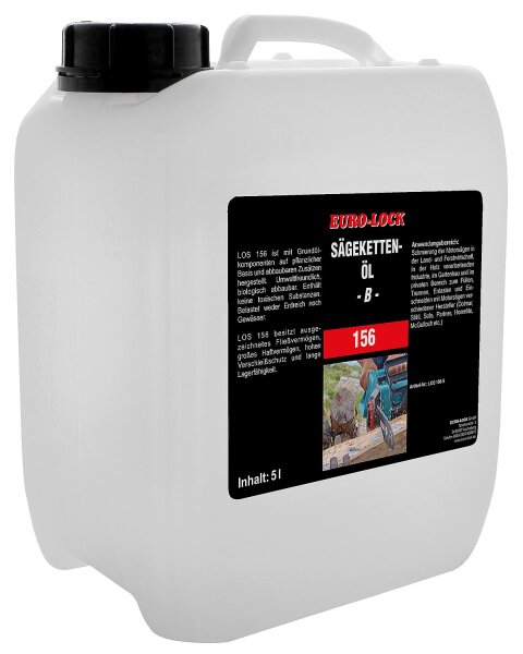 Sägekettenöl EURO-LOCK LOS 156, biologisch abbaubar, 5l Kanister