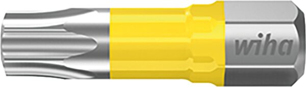 Kraftschrauber Torx®-Y-Bit wiha 7015Y mit 1/4"-Antrieb, kurz, mit Torsions-Zone, T25 x 25 mm, VPE =  5 Stück