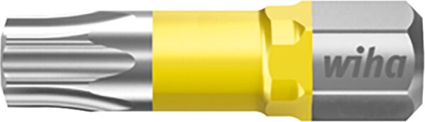 Kraftschrauber Torx®-Y-Bit wiha 7015Y mit 1/4"-Antrieb, kurz, mit Torsions-Zone, T30 x 25 mm, VPE =  5 Stück