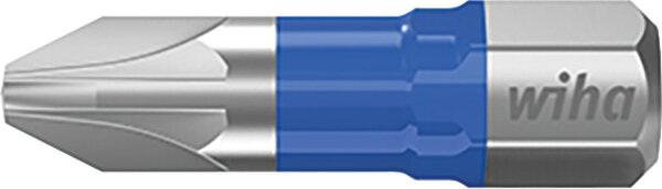 Kraftschrauber Pozidriv-T-Bit wiha 7012T mit 1/4"-Antrieb, kurz, mit Torsions-Zone, PZ3 x 25 mm, VPE =  5 Stück