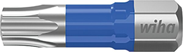 Kraftschrauber Torx®-T-Bit wiha 7015T mit 1/4"-Antrieb, kurz, mit Torsions-Zone, T15 x 25 mm, VPE =  5 Stück