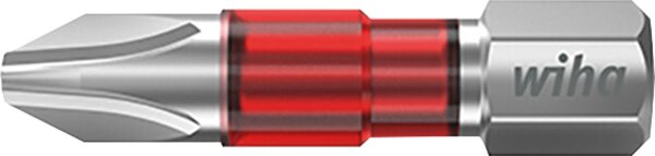 Kraftschrauber Phillips-TY-Bit wiha 7011TY mit 1/4"-Antrieb, kurz, mit Torsions-Zone, PH1 x 29 mm, VPE =  5 Stück