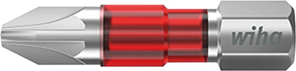 Kraftschrauber Pozidriv-TY-Bit wiha 7012TY mit 1/4"-Antrieb, kurz, mit Torsions-Zone, PZ2 x 29 mm, VPE =  5 Stück