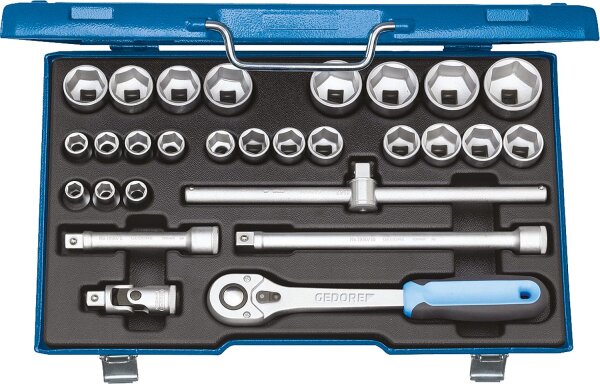 Steckschlüssel-Satz GEDORE 19 VMU-10, 28-teilig 1/2"