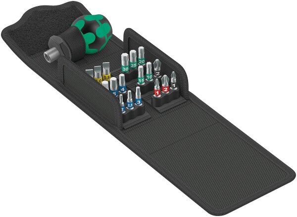 Bit-Set Stubby WERA 19 teilig mit Stubby Bithalter