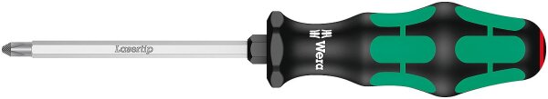 Phillips-Schraubendreher Wera 350 SK Kraftform Plus-Serie 300, Klinge Sechskant, Sechskant-Schlüsselhilfe, Lasertip-Spitze, PH2 x