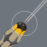 Phillips-Schraubendreher mit Schlagkappe Wera 917 SPHS Kraftform Plus-Serie 900, integrierter Innen-Vierkant, PH1 x 90 mm