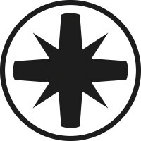 Pozidriv-Schraubendreher Wera 355 Kraftform Plus-Serie 300, Klinge rund, Lasertip-Spitze, PZ2 x 250 mm