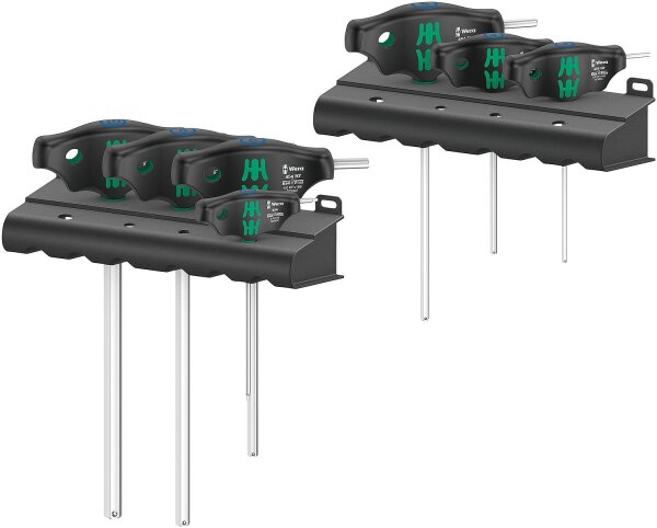 Innensechskant-Schraubendreher-Satz WERA 454/7 HF Set 1 Serie 400 Quergriff, Hex-Plus, Haltefunktion, 7-teilig