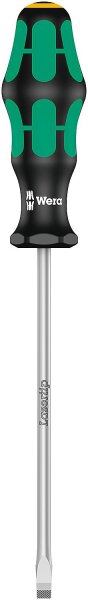 Schlitz-Schraubendreher Wera 344 Kraftform Plus-Serie 300, Werkstattklinge, Klinge rund, Lasertip-Spitze, SL5,0 x 0,8 x 100 mm