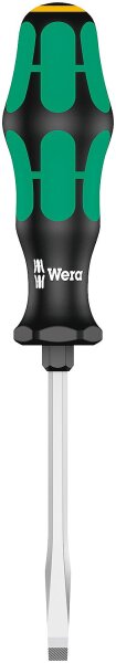 Schlitz-Schraubendreher Wera 334 SK Kraftform Plus-Serie 300, Klinge Sechskant, Sechskant-Schlüsselhilfe, Lasertip-Spitze, SL4,5 x