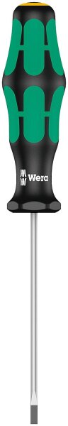 Schlitz-Schraubendreher Wera 335 Kraftform Plus-Serie 300, Elektrikerklinge, Klinge rund, SL2,5 x 0,4 x 75 mm