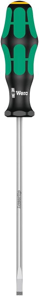 Schlitz-Schraubendreher Wera 335 Kraftform Plus-Serie 300, Elektrikerklinge, Klinge rund, Lasertip-Spitze, SL5,5 x 1,0 x 150 mm