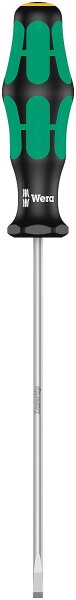 Schlitz-Schraubendreher Wera 335 Kraftform Plus-Serie 300, Elektrikerklinge, Klinge rund, Lasertip-Spitze, SL3,5 x 0,6 x 125 mm