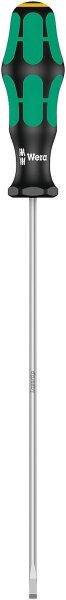 Schlitz-Schraubendreher Wera 335 Kraftform Plus-Serie 300, Elektrikerklinge, Klinge rund, Lasertip-Spitze, SL4,0 x 0,8 x 200 mm