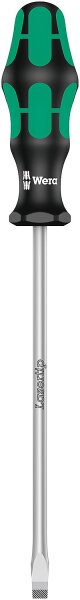 Schlitz-Schraubendreher Wera 344 Kraftform Plus-Serie 300, Werkstattklinge, Klinge rund, Lasertip-Spitze, SL8,0 x 1,2 x 175 mm