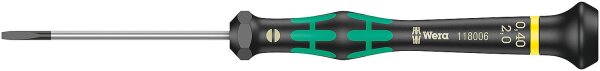 Feinmechanik-Schlitz-Schraubendreher Wera 2035 Serie Kraftform Micro, Drehkappe, Black Point-Spitze, SL1,2 x 0,20 x 40 mm