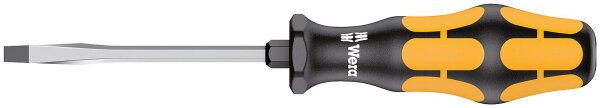 Schlitz-Schraubendreher mit Schlagkappe Wera 932 AS Kraftform Plus-Serie 900, integrierter Innen-Vierkant, SL4,5 x 0,8 x 100 mm