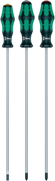 Schraubendreher-Satz Wera 3335/350/355/3 Kraftform Plus, Länge (mm): 200, 3-teilig