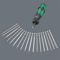 Bit-Set WERA 19-teilig,Schlitz,Phillips, Pozidriv,TORX,Innensechskant