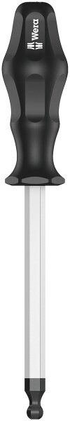 Innen-Sechskant-Kugelkopf-Schraubendreher WERA 352 Kraftform Plus-Serie 300 Black Point-Spitze 12,0x150mm