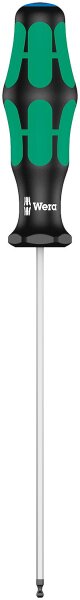Innensechskant-Kugelkopf-Schraubendreher Wera 352 Kraftform Plus-Serie 300, Klinge Sechskant, Black Point-Spitze, SW 2,0 x 100 mm