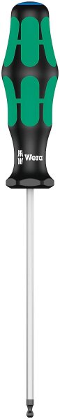 Innensechskant-Kugelkopf-Schraubendreher Wera 352 Kraftform Plus-Serie 300, Klinge Sechskant, Black Point-Spitze, SW 3,0 x 100 mm