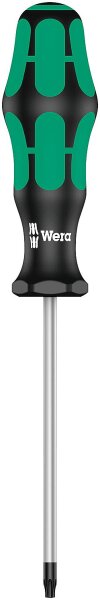 Torx®-TH (mit Bohrung) Schraubendreher Wera 3867 BO Kraftform Plus-Serie 300, Klinge rund, Black Point-Spitze, T20H x 100 mm