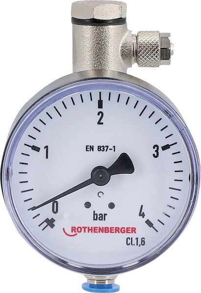 Ersatzmanometer  0-4 bar für Gasabdrückpumpe GW 150/4 R 1/4" ohne Schutzkappe