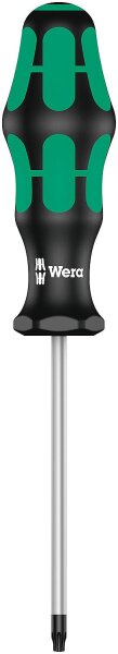 Torx®-TH (mit Bohrung) Schraubendreher Wera 3867 BO Kraftform Plus-Serie 300, Klinge rund, Black Point-Spitze, T25H x 100 mm