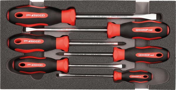 Schraubendrehersatz GEDORE red 6-teilig Schlitz/Pozidriv