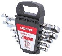 Ringratschenschlüsselset GEDORE red 5-teilig mit Gelenk SW 8-19 mm, nicht umschaltbar