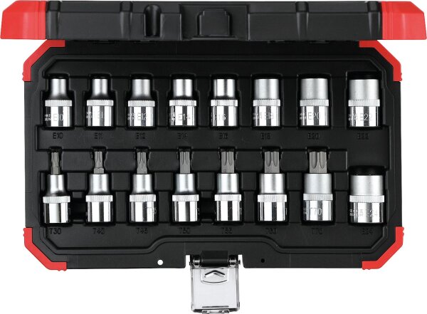 Torx® Steckschlüsseleinsatz-Satz GEDORE red R68003016, 16-teilig 1/2"