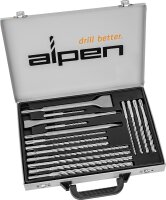 Bohr- und Meißel-Set Alpen 16-teilig SDS-Plus,...