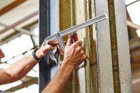 Ganzstahl-Schraubzwinge 2-Komponenten-Kunststoffgriff TYP 600x120mm, GZ60-12KG